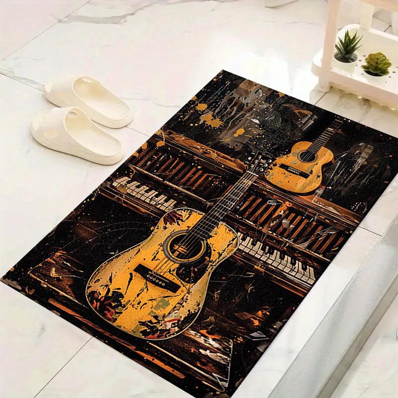 Guitar Carpet Rug for Living Room Bedroom Home Sofa Decoration,Kids Play Non-slip Floor Mat