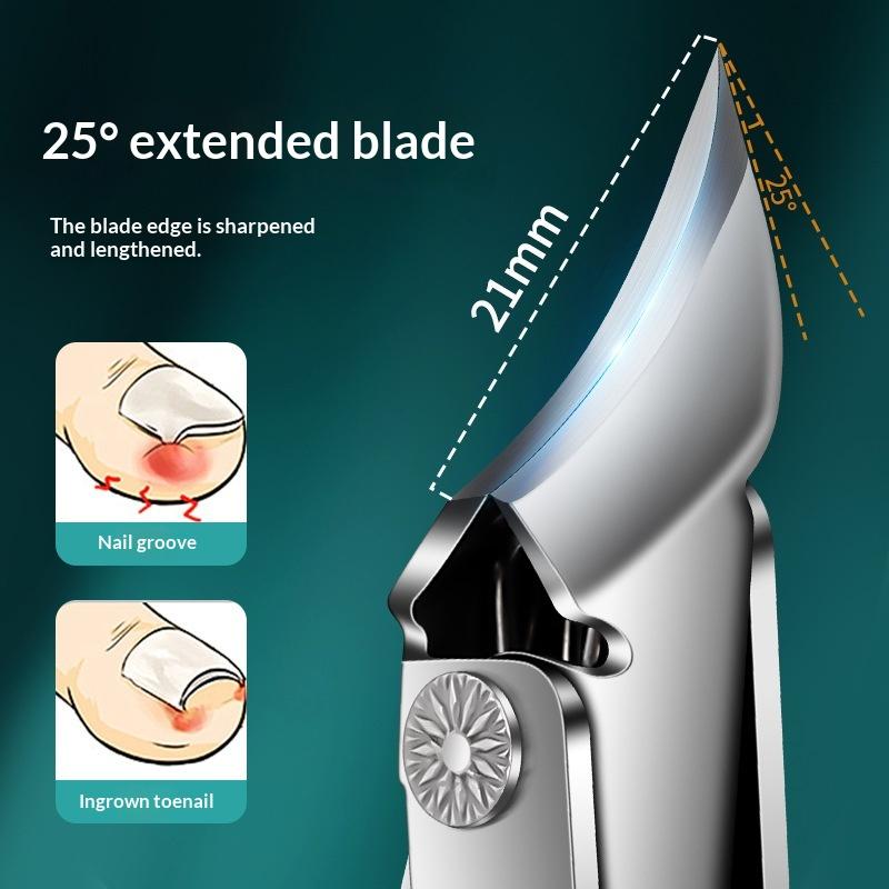 Opening Super Slanted Pointed Nail Clipper Anti-Splash Toenail Clipper For Ingrown Toenails Trimmer Toenail Pliers Nail Care 1Pcs