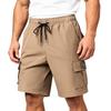 Pantaloncini Cargo Casual da Uomo con Coulisse in Vita e Tasche Multiple Vestibilità Rilassata Leggeri da Cinque Pollici per Attività all'Aperto