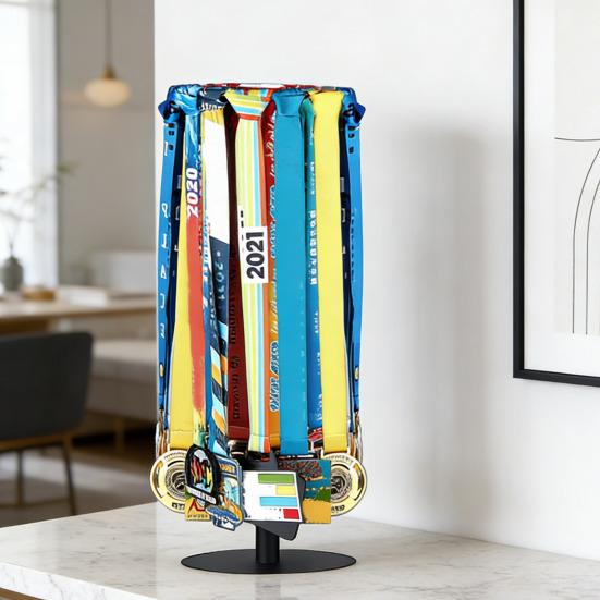 Adjustable Medal Hanger 360 Degrees Rotatable Heavy Duty Tabletop Metal Medal Running Sports