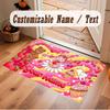 Fantasy Magic Theme Crystal Velvet Floor Rug Personalized Custom Name Text Warm Carpet Home Decoration
