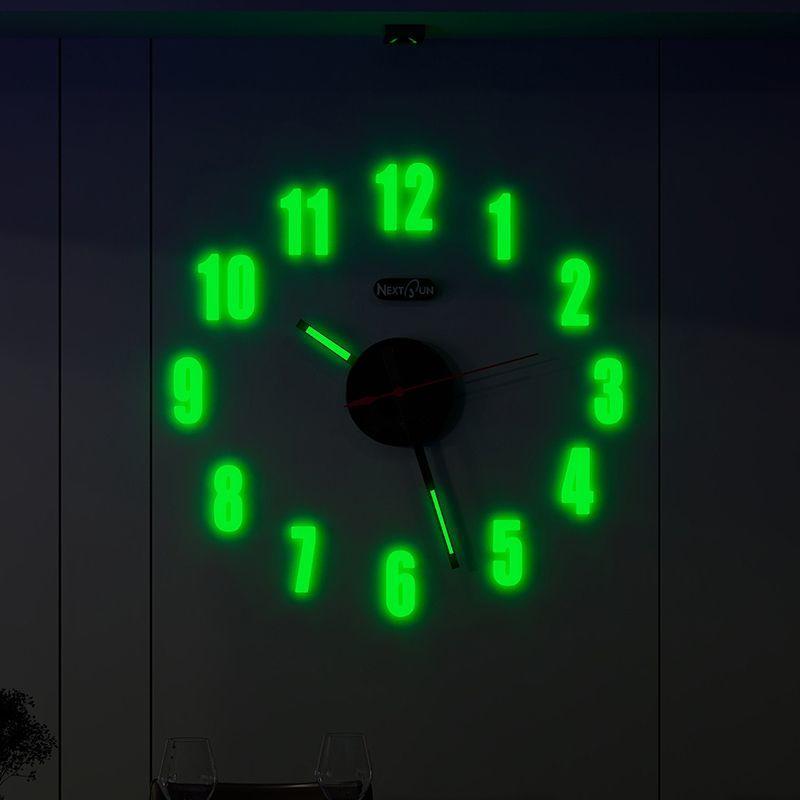 Creative 3D Paste Your Own Digital Clock Hole-free Living Room Home Wall Clock Watch Gift Home Decoration