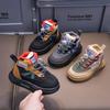 New Winter Outdoor Snow Boots for Children, Thickened and Fleece-Lined Boys' Cotton Boots21-30Children's Shoes