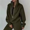 European And American Style New Women's Tops Long Sleeved Suits Fleece Sports And Leisure Style Simple And Comfortable
