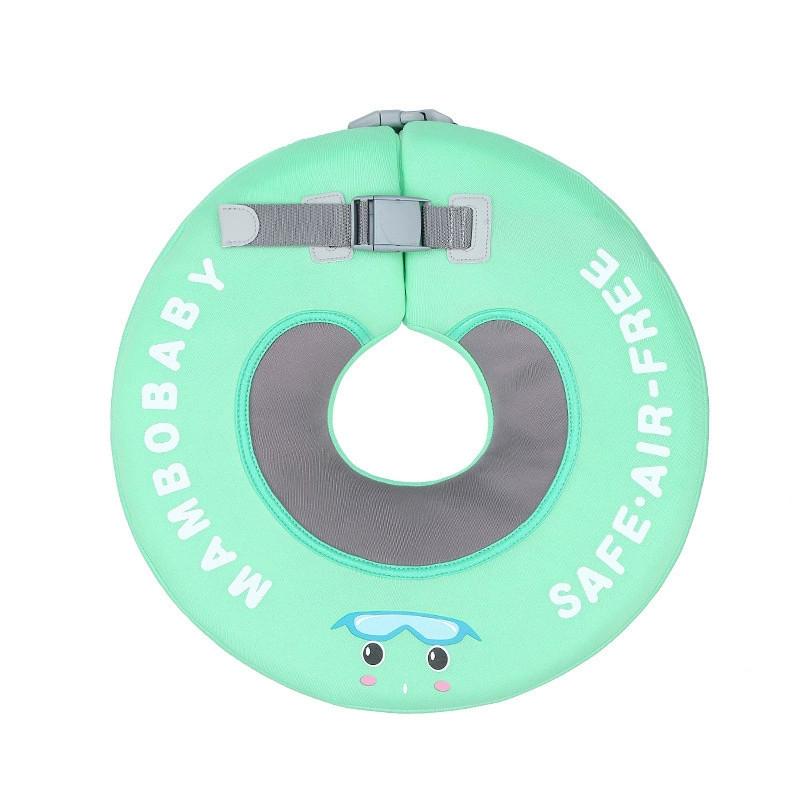 Cute Seal Fish Flamingo Pattern Children Non Inflatable Swimming Neck Ring For Safe Water Fun M зелёный