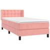 VidaXL Lit à sommier tapissier avec matelas Rose 90x200 cm Velours - Modèle 3131182