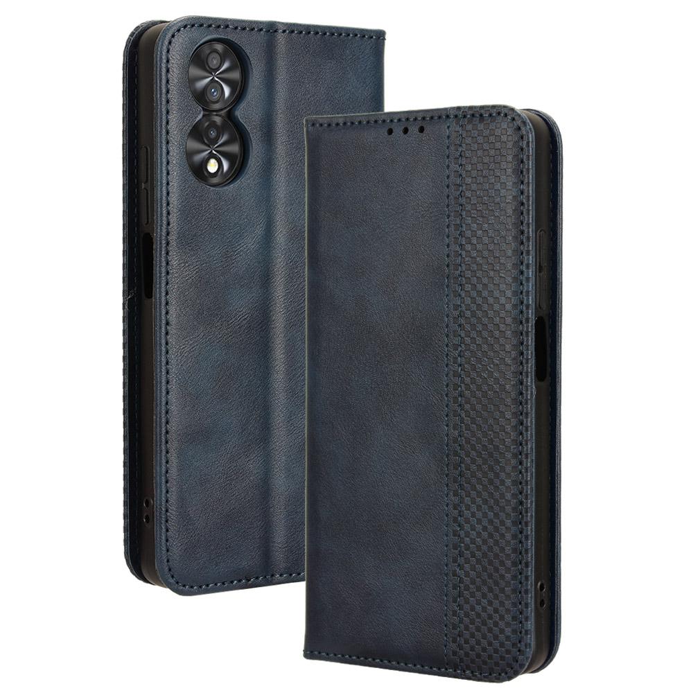 

For TCL 40 Nxtpaper 4G Cell Phone Cases Imprint PU Leather Anti-Drop Stand Cover Blue