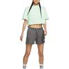 Nike Crop Tops Women's Light Green Crew Neck Moderate CJ3758-394