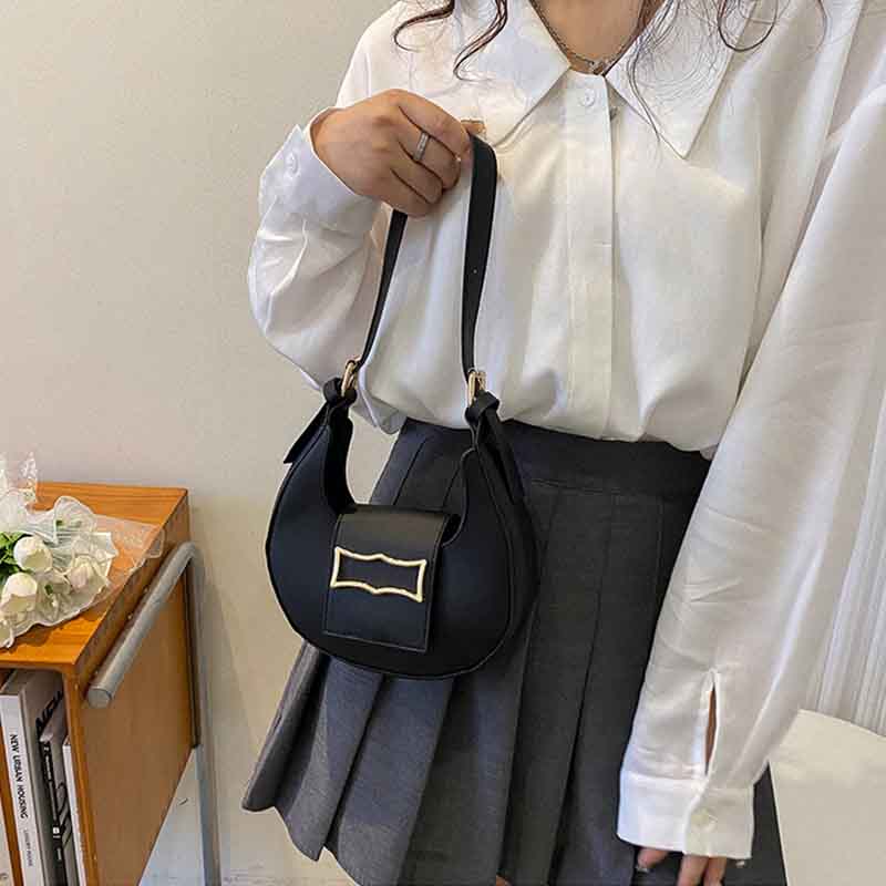 New Fashionable Small Square Bag High-end Texture Classic Solid Color Shoulder Bag for Women Ins Niche Cross-body Bag