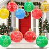 48cm Christmas Inflatable Ball Pendant Colored Xmas Print Ball Decoration Ornament Celebration Ball Party Home Festive Decor