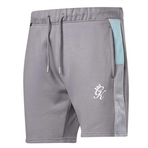 Gym King Mens Cotton Jersey Contrast Panel Shorts