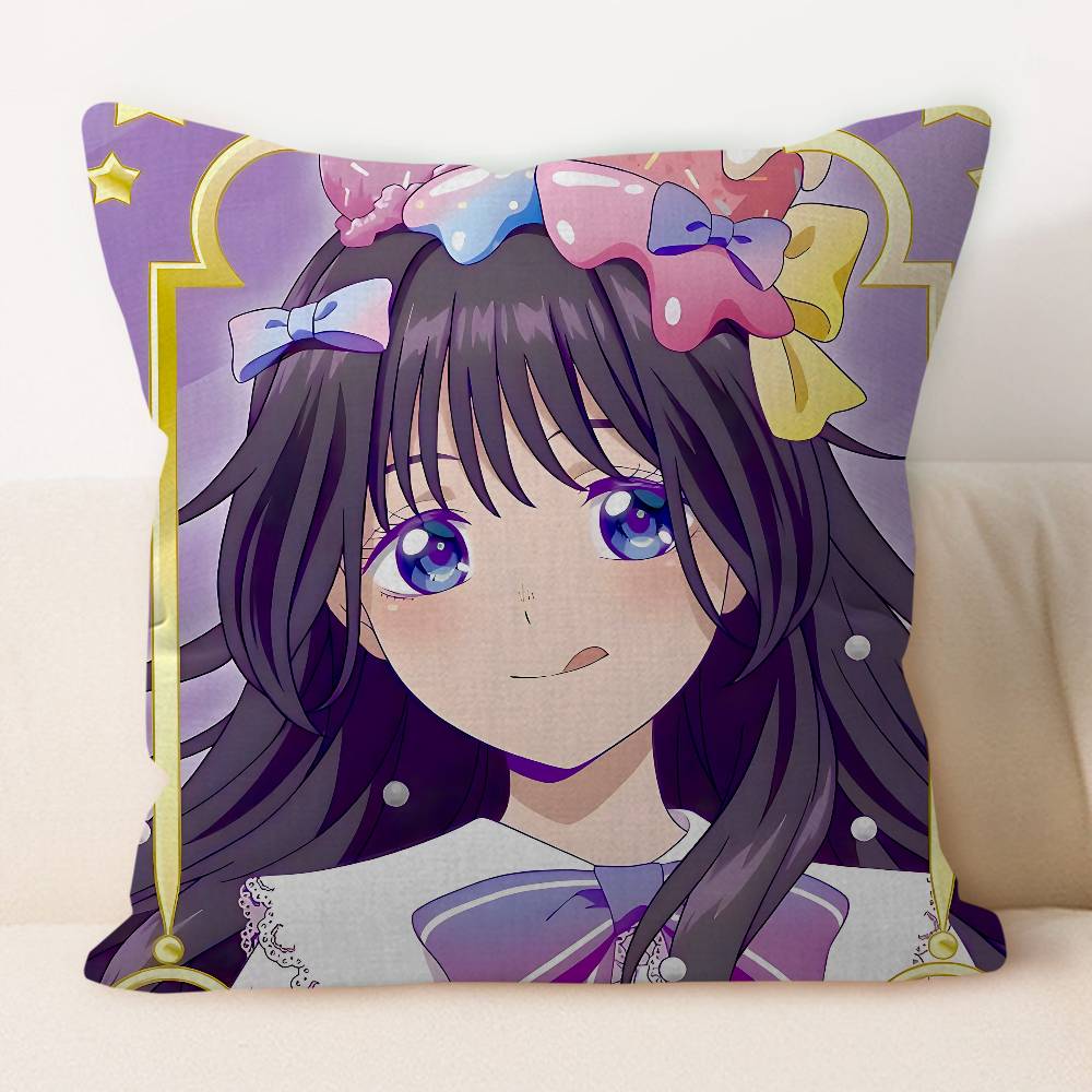 New K-Kaoruko Waguri Pillow Covers Cartoon Sofa Decorative Home Double-sided Printing Short Plush Cute Cushion Cover