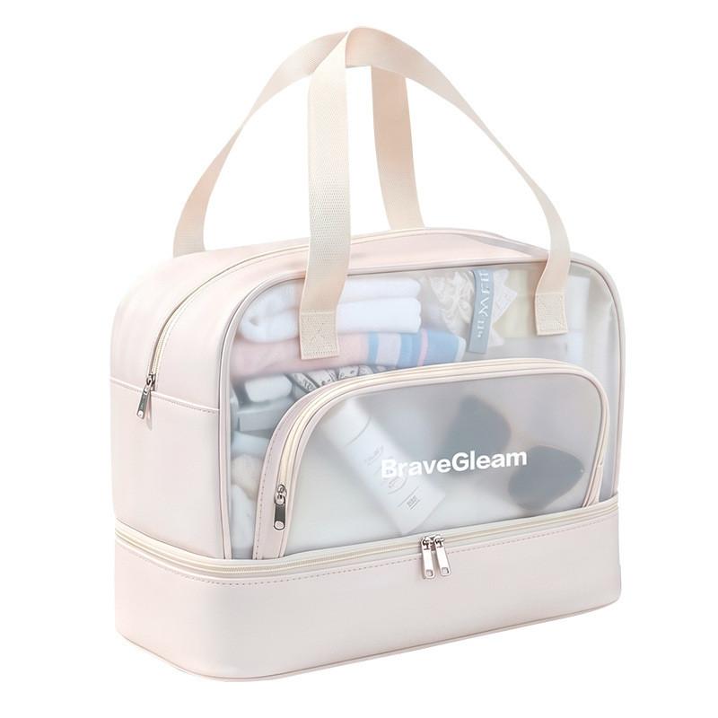 Borsa da Nuoto Impermeabile con Separazione Bagnato/Asciutto a Doppio Strato per Viaggio Uomo Donna
