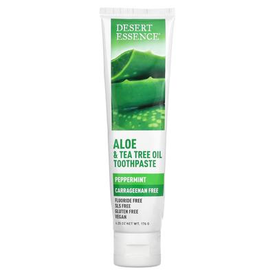 Aloe & Tea Tree Oil Toothpaste, Peppermint, 176G(6.25Oz)