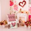 Valentine's Day Couple Love Sofa Pillow Cover Home Decoration Pillow Cover Linen Printed Cushion Cover