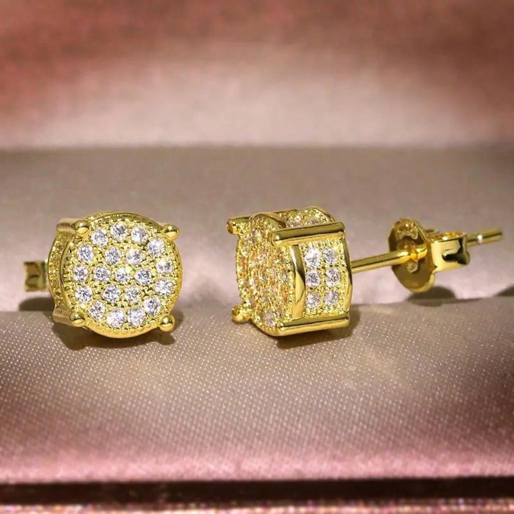 1 Pair of Fashionable Earrings for Women, Set with Synthetic Zircon Earrings, Suitable for Daily Casual Wear and Holiday Gift Giving