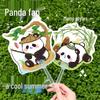 Portable Cartoon Panda Alien Fan - Cute, Hand-Shaking, High-Value PP Plastic, Ideal Summer Gift