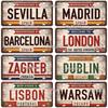 [MyPlate] Country City Style 15x30CM Plate Vintage Metal Sign Plaque Tin Sign Man Cave Decoration Bar Sign Club Poster Gift