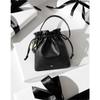 Daks Black Soft Lamb Leather Flower Charm Shoulder Bag Dcba6f558bk