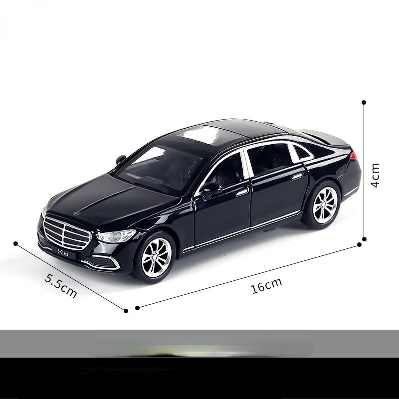 1/32 Scale S400L Toy Car Model Alloy Diecast Simulation Models with Sound Light Pull Back Vehicle Toys for Boys Birthday Gifts