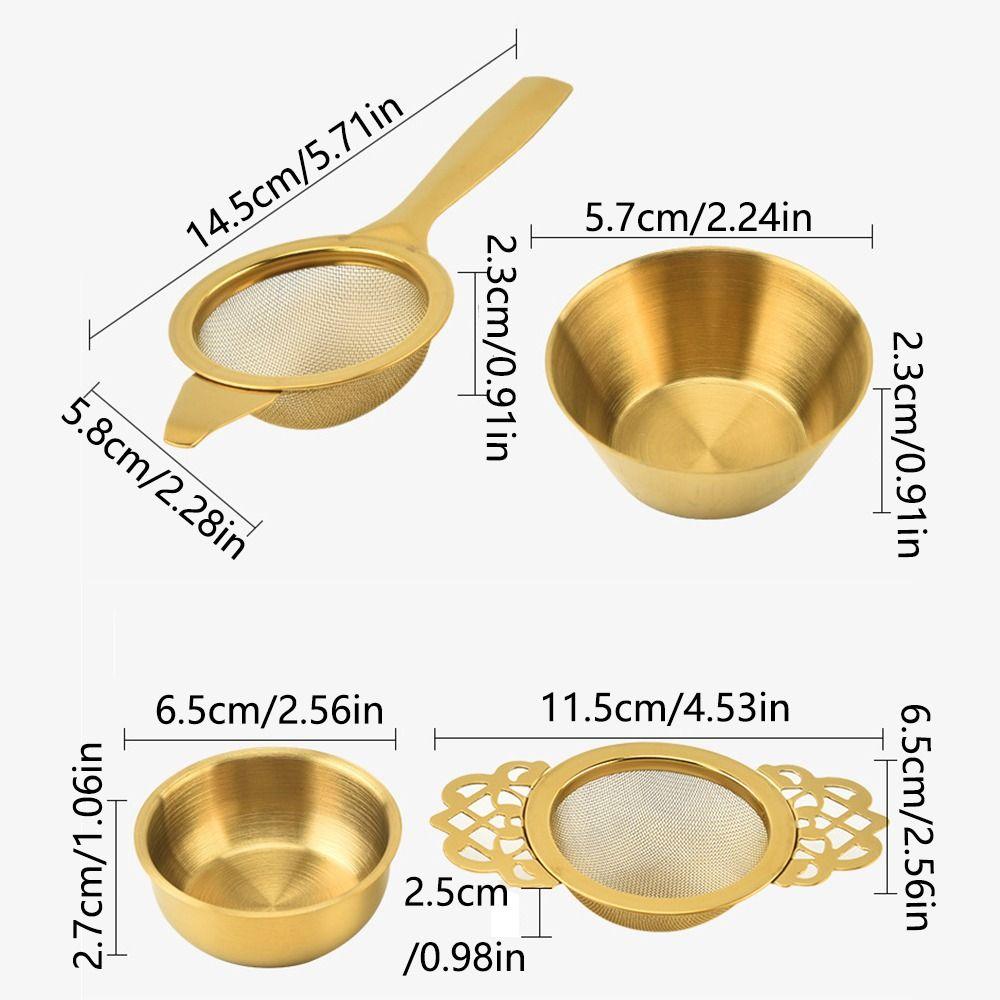 Fine Mesh Hanging Tea Strainer Stainless Steel Lace Tea Infuser Double Ear Tea Filter Restaurant