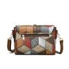 Borse a Tracolla con Patta da Donna Borsa a Tracolla Messenger Splicing Vintage Borsa a Mano in Pelle PU Femminile Tasca