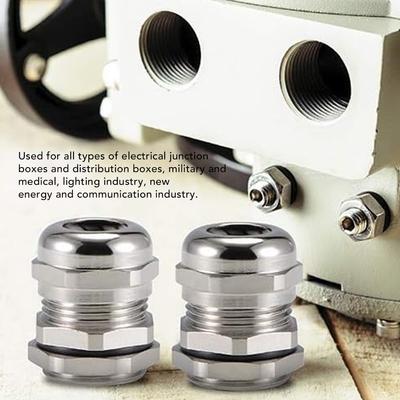 2PCS M32 Cable Gland Waterproof Adjustable Design Cord Grip Connectors with Gaskets Electrical Cable Glands
