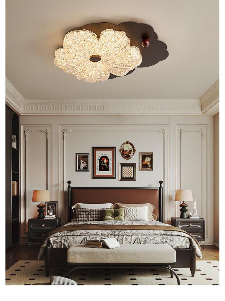 Used Walnut Full Spectrum Ceiling Light for Master Bedroom - Modern Minimalist American Retro Design