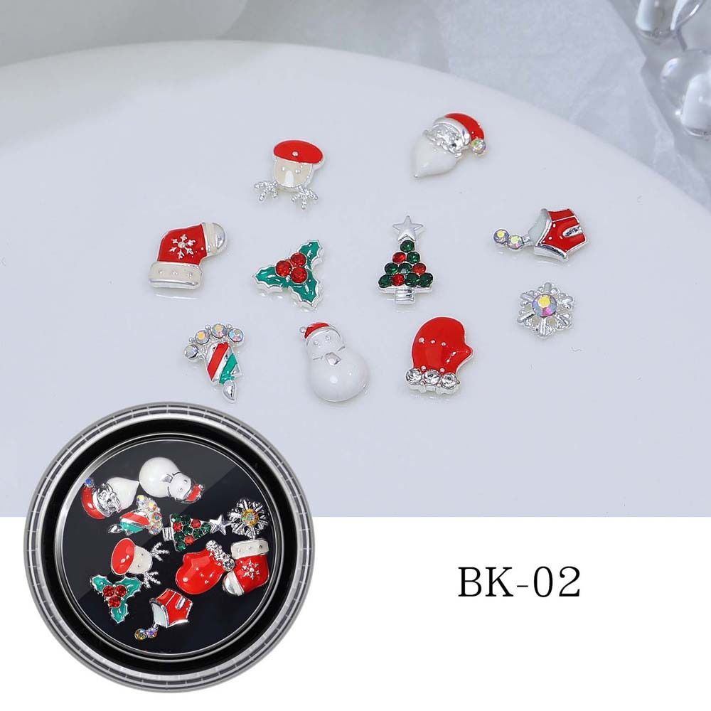 Claus Party Nail Rhinestones Christmas Nail Charms Christmas Nail Decorations Manicure Accessories