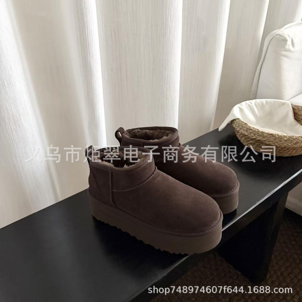 Sangpo snow boots female couple short boots new bread shoes winter velvet thickened thermal cotton