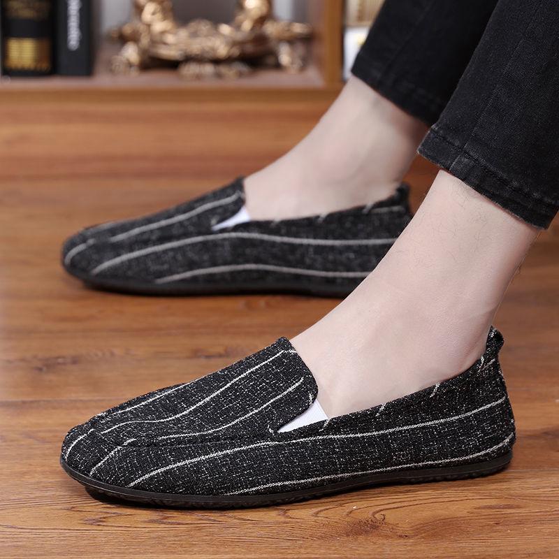 Alte Peking-Stoffschuhe Herren-Frühlings- und Sommer-Low-Top-atmungsaktive Freizeit-Einzelschuhe All-Match-Loafer-Schuhe