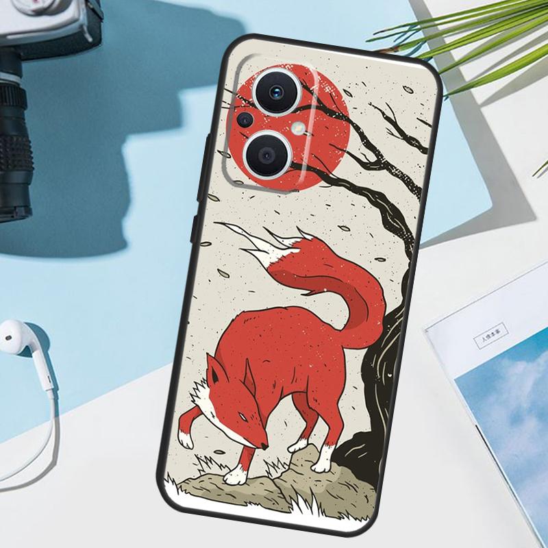 Japanese Style Fox Cover For OPPO Reno 14 F 13 12 11 10 Pro 11F 12F 13F 7 8 Lite OPPO Find X9 X8 X6 X5 Pro Case