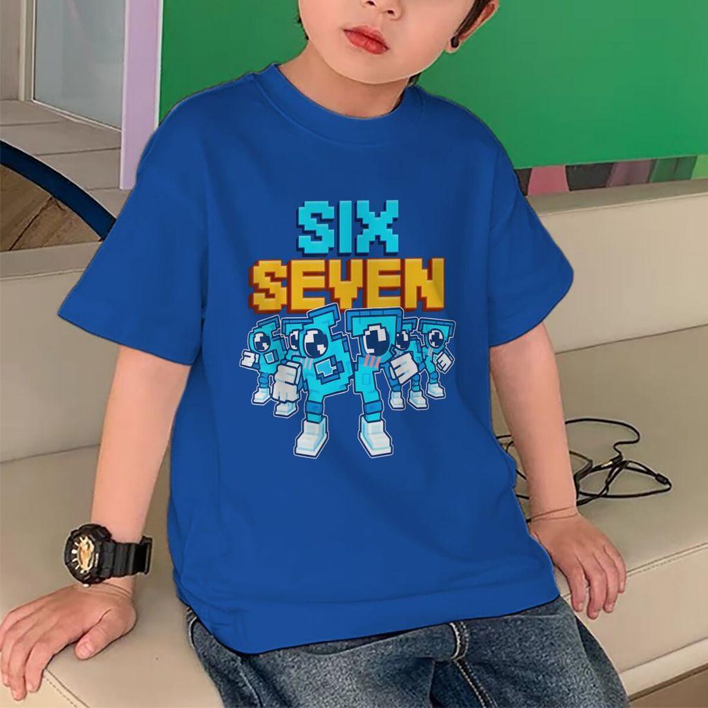Printed children's clothing T-shirt loose fitting pullover top fashionable casual short sleeved shirt