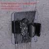 Home Shower Head Holder Bracket 7.2*7.2cm Black PC Transparent Wall Mount Self-adhesi Suitable For Most Shower