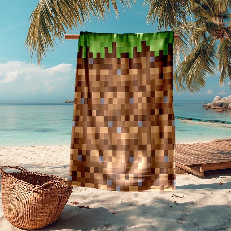 Pixel Game Mode Strandtuch: Ideal für Sommerabenteuer Weich, saugfähig und schnell trocknend geeignet zum Schwimmen und Baden