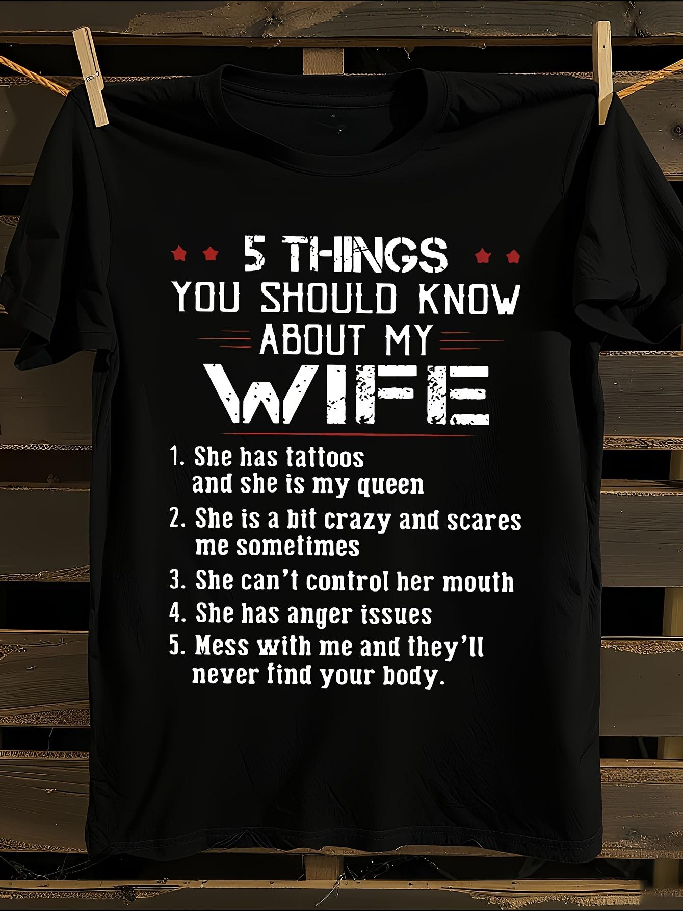 Funny 5 Things About My Wife T-shirt XXL