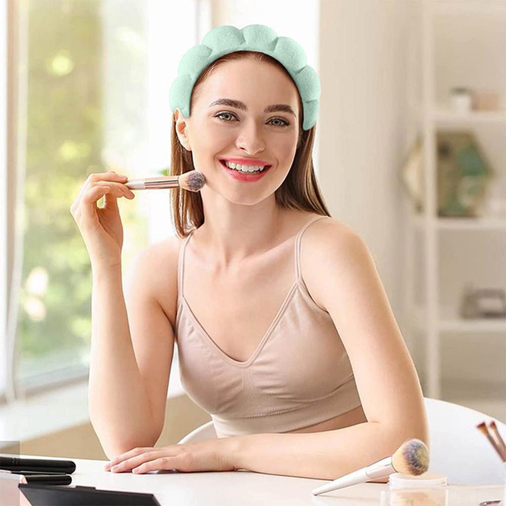 Banda de păr Fashion Spa Bandă de păr Bandă pentru încheietura mâinii Costum Spalarea feței Machiaj Bandă pentru cap cu burete