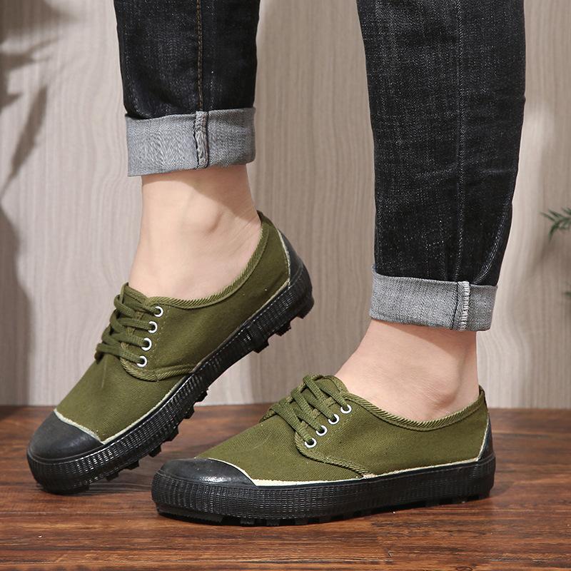 farmland shoes yellow sneakers water shoes liberation shoes rubber outsole wear-resistant outdoor farmland work site shoes glue shoes