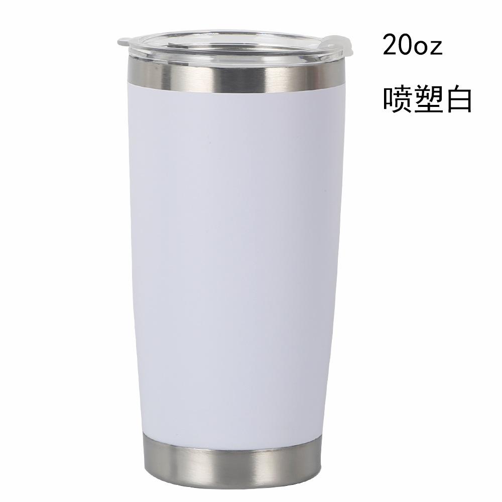 20oz Mehrfarbiger Edelstahl Auto-Becher 304 Innenleben Isoliertes Thermosgefäß, Tragbarer Auslaufsicherer Reise-Kaffeebecher