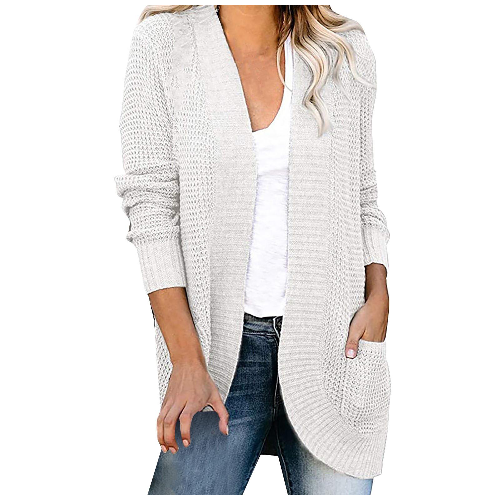 

(SU)Женская осенняя повседневная мода с длинным рукавом, свободное пальто, кардиган, верхняя блузка