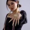 Punk Gothic Cone Tassel Finger Bracelet Hand Chain