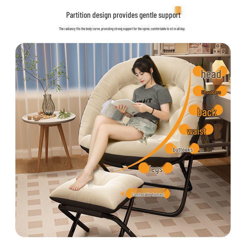 Foldable Recliner Chair: Versatile for Office, Naps, and Dorms - Ideal for Sitting, Sleeping, and Relaxing.