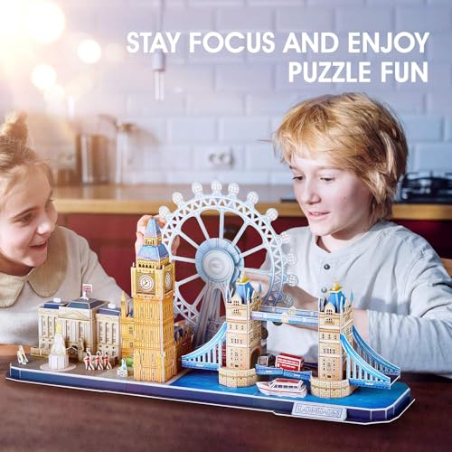 ASSYME Cubic Fan 3D Puzzle Craft Kit, No Glue or Tools Required, London, MC253h