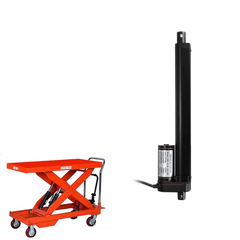 IP54 1500N Lineer Aktüatör 50mm 100mm 150mm 200mm 250mm İnme Lineer Tahrik Elektrik Motoru Lineer Motor Kontrolü DC 12V