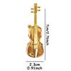 15pcs Gold Mini Violin Dollhouse Accessories Mini Musical Instrument Ornaments for DIY Crafts & Home Decoration
