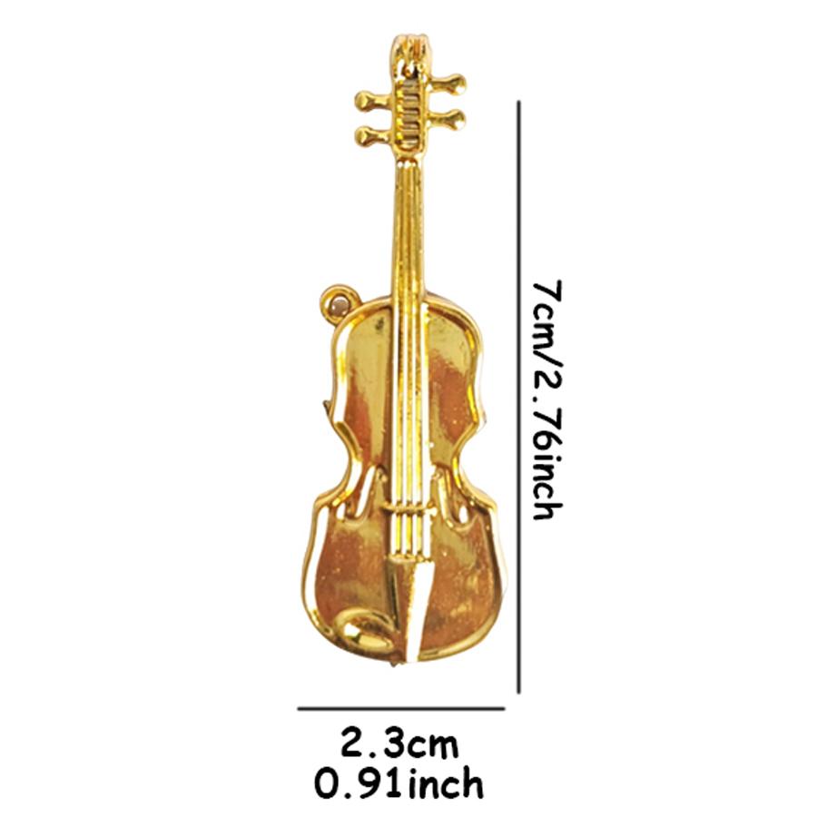 15pcs Gold Mini Violin Dollhouse Accessories Mini Musical Instrument Ornaments for DIY Crafts & Home Decoration