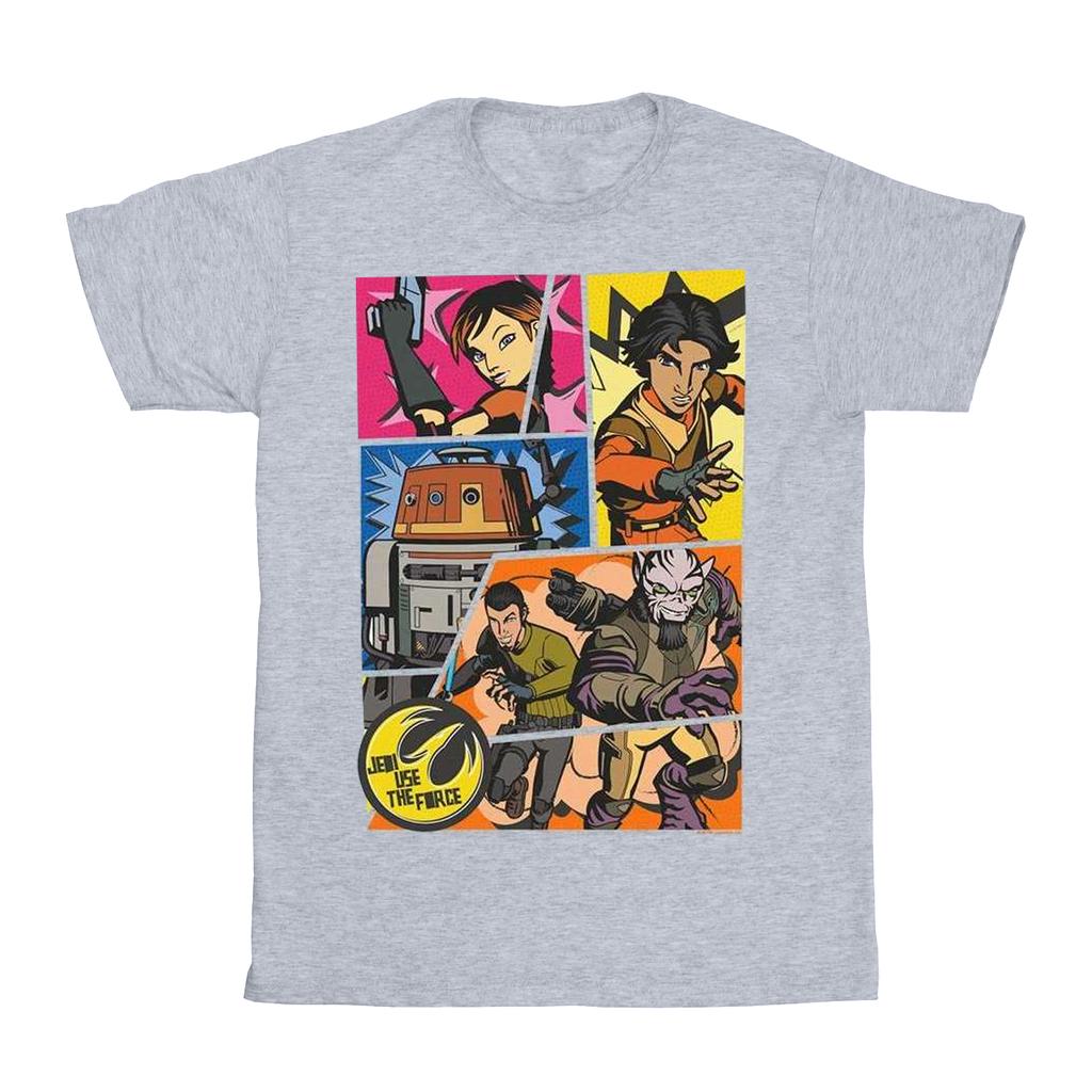 STAR WARS Boys Rebels Comic Strip T-Shirt