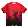 Men's Halloween Printed Round Neck Raglan Short Sleeve Top T-Shirt