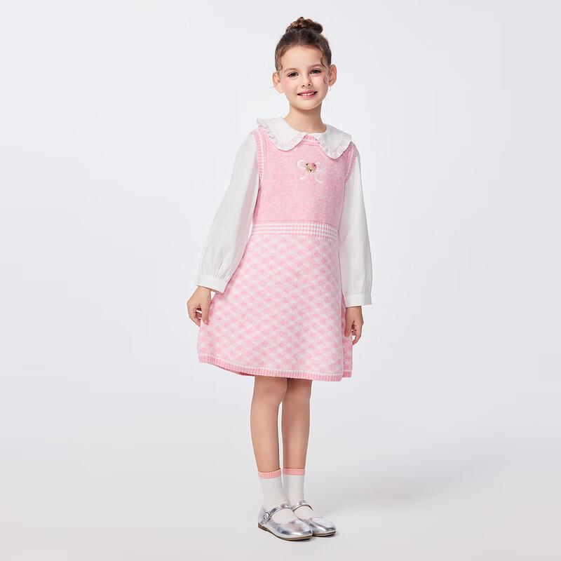 PawinPaw Girls' Cartoon Bear Knitted Skirt Set