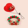 With Bell Pet Christmas Bow Hat Soft Cat Christmas Collar Christmas Cat Bow Tie  for Puppy Cats